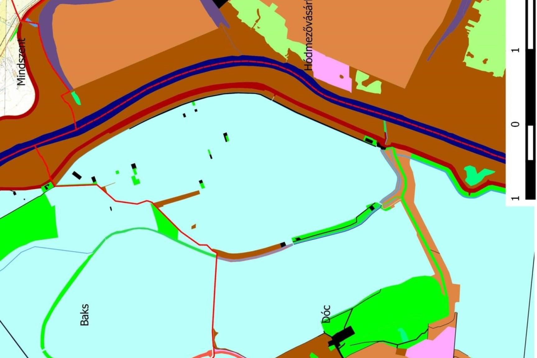 16. ábra: Az Alsó-Tiszavölgy különleges madárvédelmi terület kezelési egységei - Tisza, Mártély-észak 16. ábra: Az Alsó-Tiszavölgy különleges madárvédelmi terület kezelési egységei - Tisza, Mártély-észak