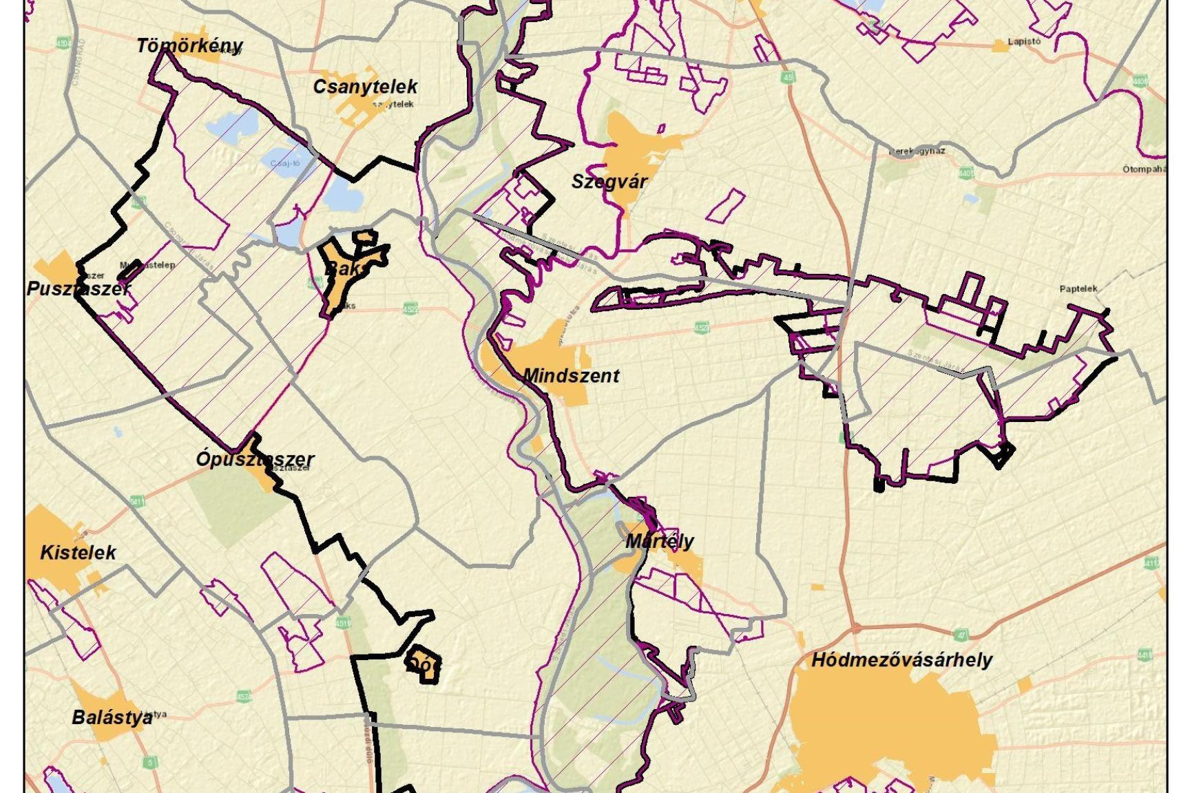 19. ábra: A tervezési terület és az átfedő különleges természetmegőrzési területek (Natura 2000 ktm) áttekintő térképe (2019.) 19. ábra: A tervezési terület és az átfedő különleges természetmegőrzési területek (Natura 2000 ktm) áttekintő térképe (2019.)