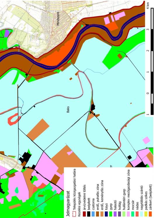 17. ábra: Az Alsó-Tiszavölgy különleges madárvédelmi terület kezelési egységei - Tisza, Mindszent 17. ábra: Az Alsó-Tiszavölgy különleges madárvédelmi terület kezelési egységei - Tisza, Mindszent